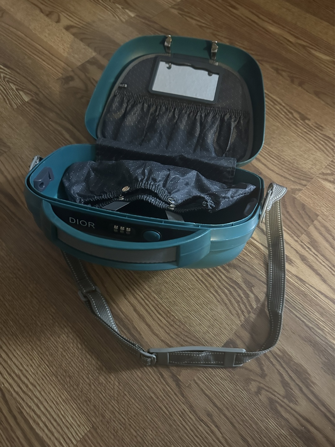 Vintage Dior Teal Cosmetic Case - photo 3
