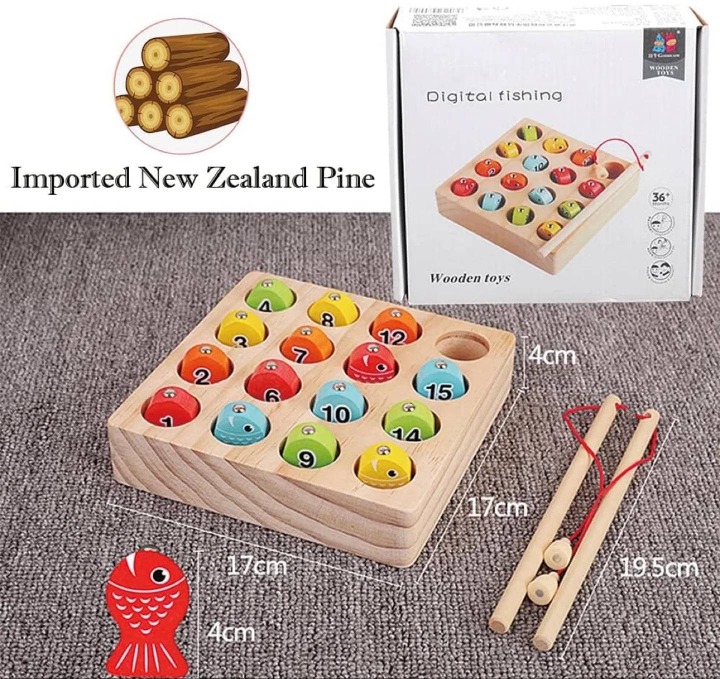 Montessori Wooden Fishing Game for Toddlers image indicator(6)