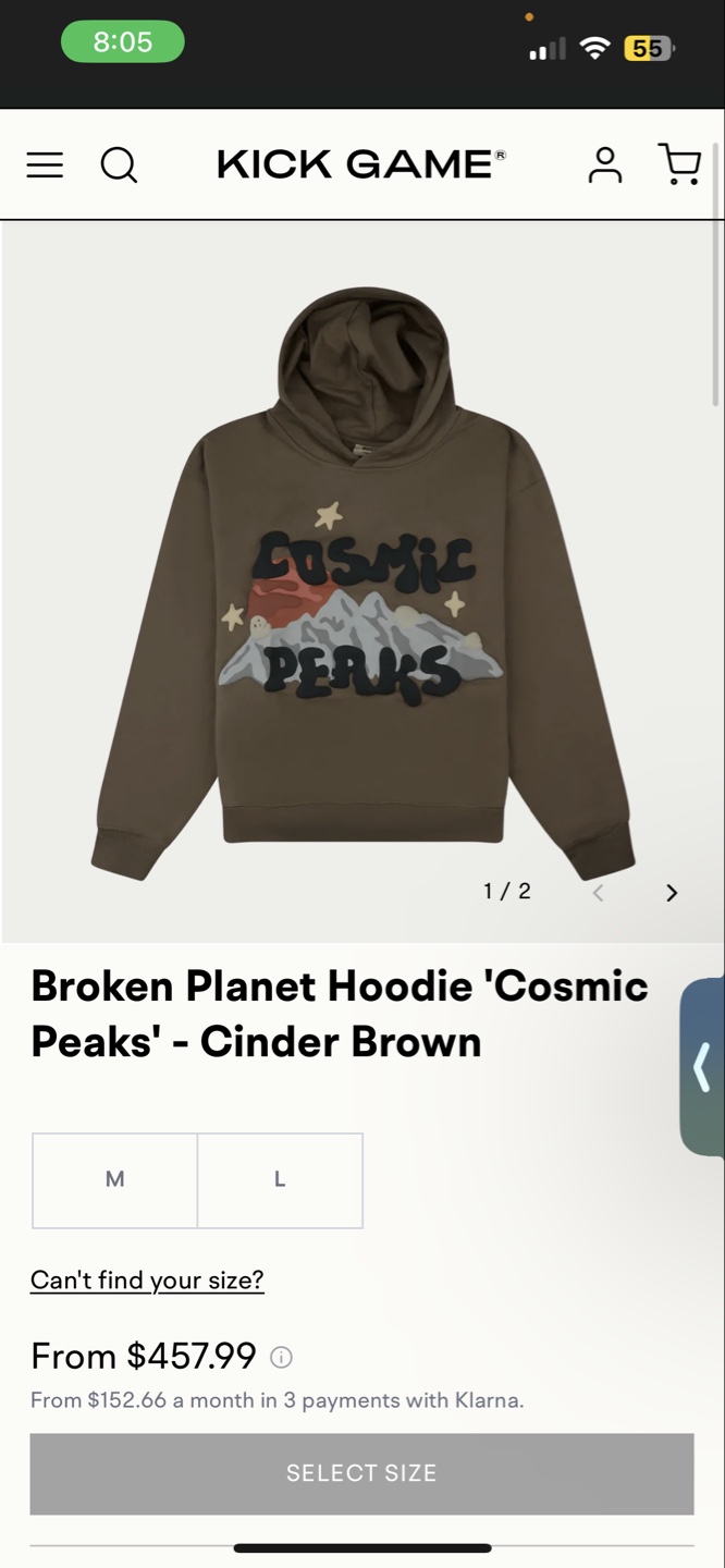 Broken Planet Hoodie 'Cosmic Peaks' Cinder Brown - photo 2