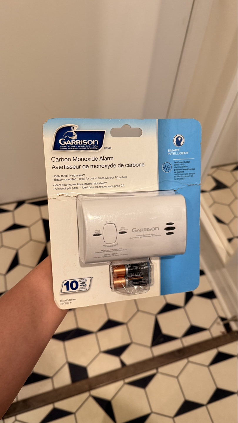 Garrison Carbon Monoxide Alarm - Battery Operated