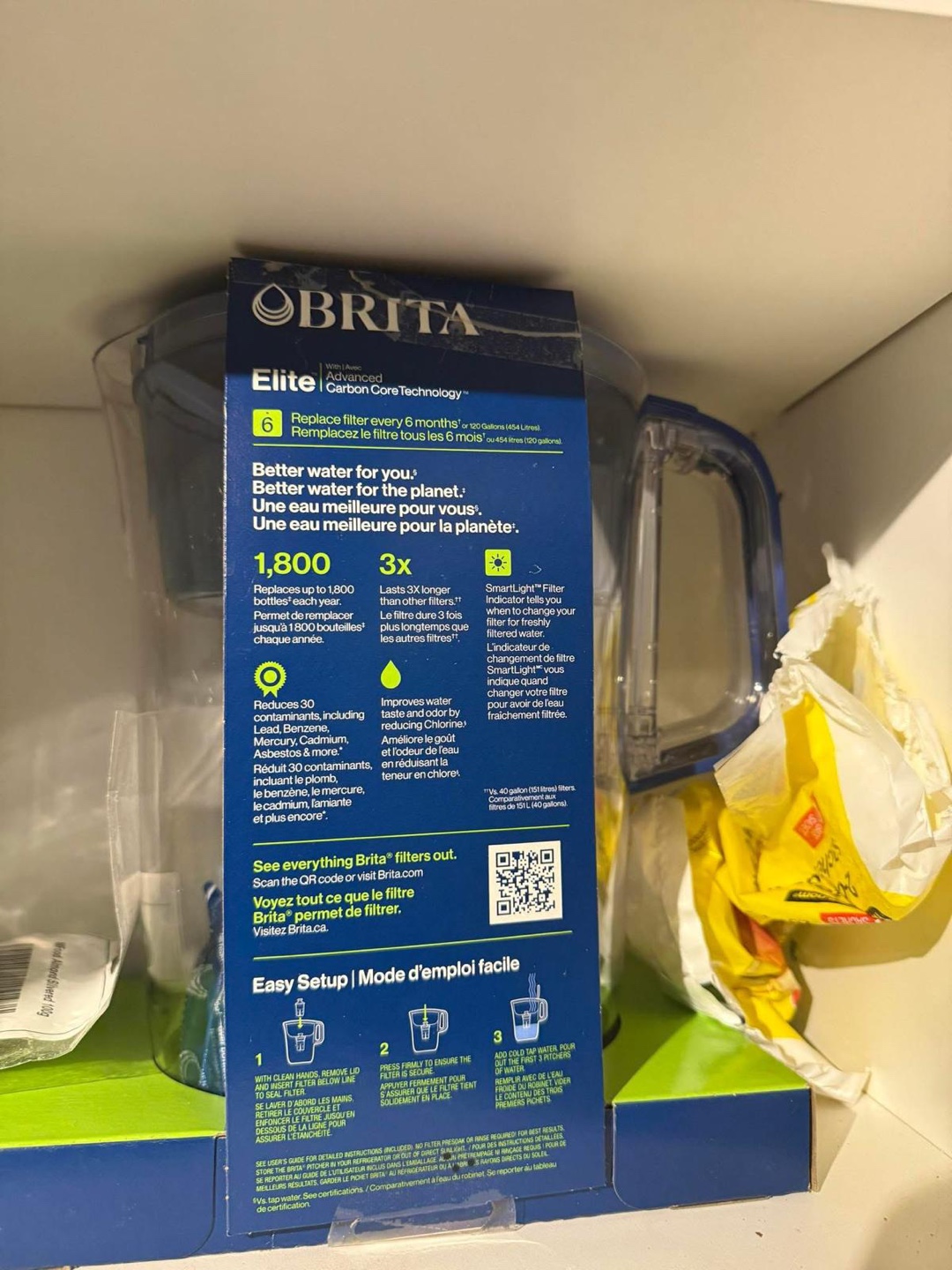 Brita Elite Water Filter Pitcher with 6-Month Filter