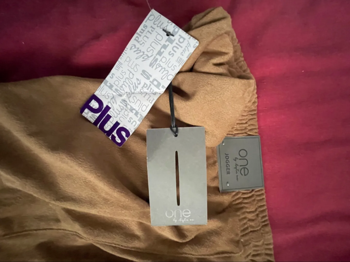 One by Dylex Plus Size Joggers - Size N - Brown Suede image indicator(3)