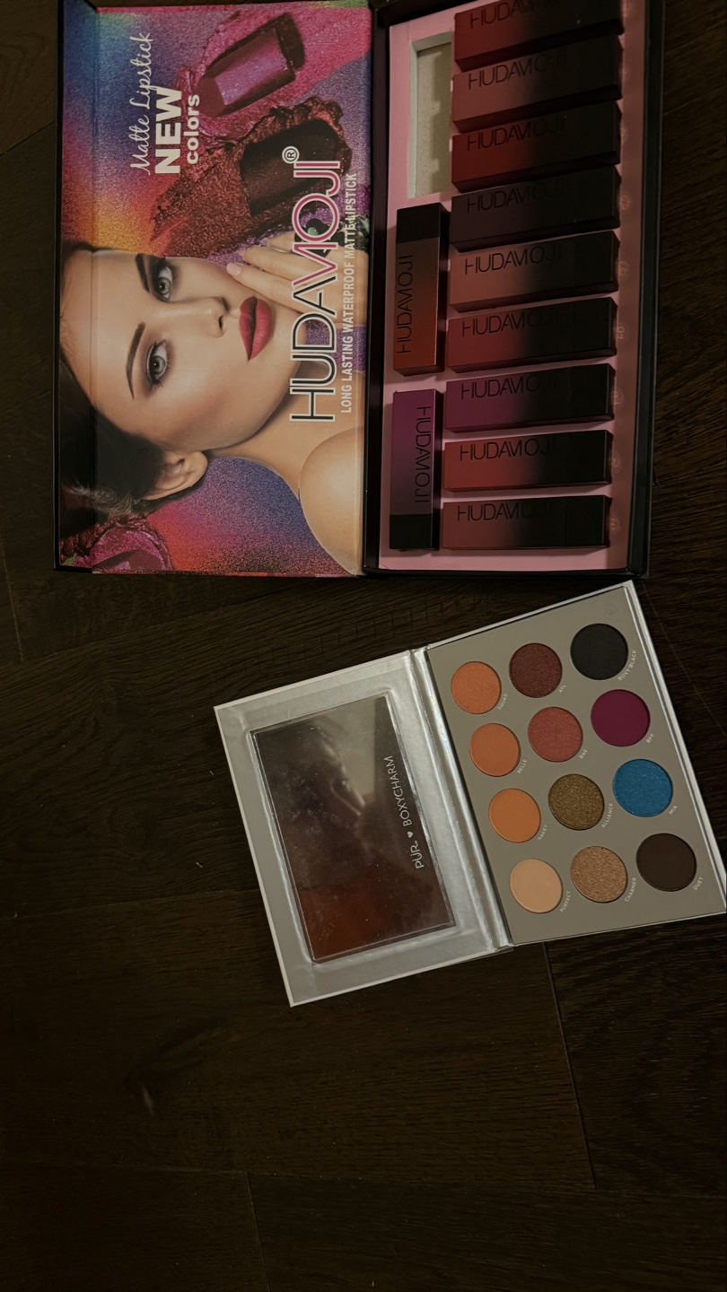 Lipstick and eyeshadow