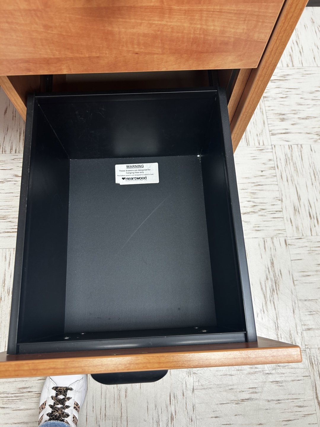 Used Office Desk with Locking File Drawer - photo 5