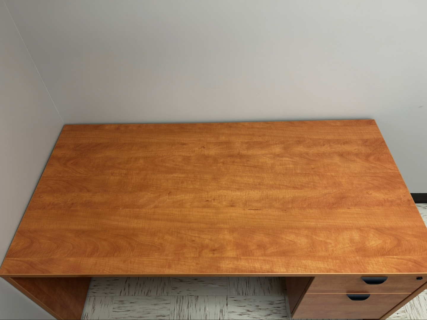 Used Office Desk with Locking File Drawer - photo 3
