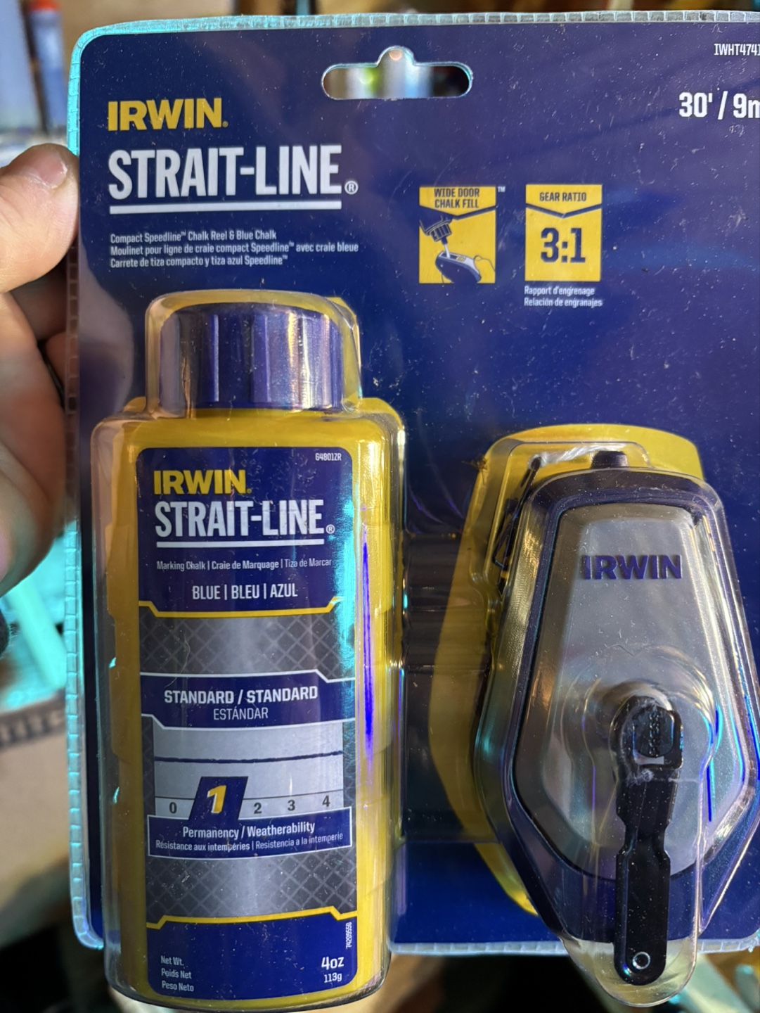 IRWIN STRAIT-LINE Chalk Reel with Blue Chalk