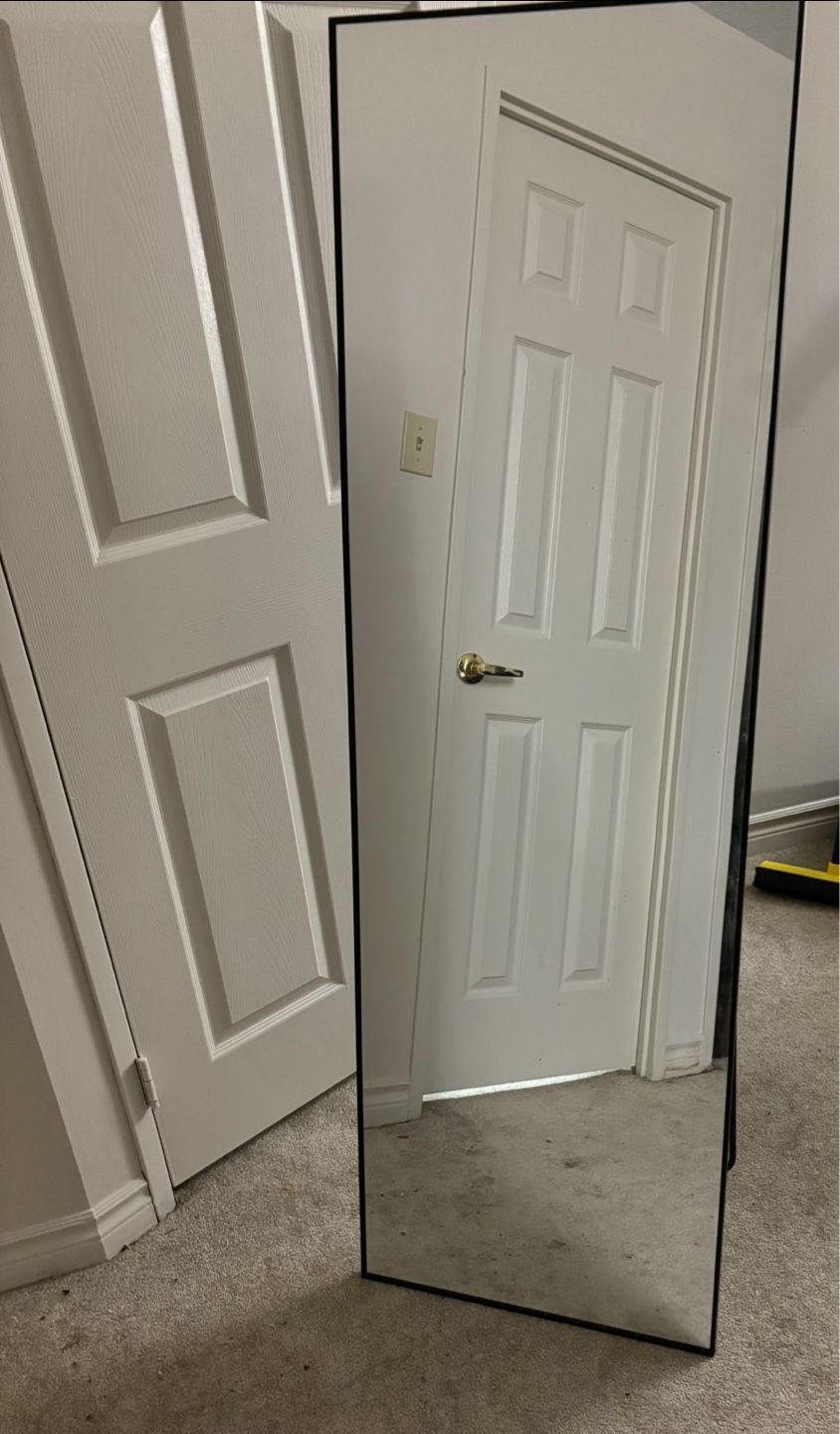 Full-Length Freestanding Mirror with Black Frame - photo 3