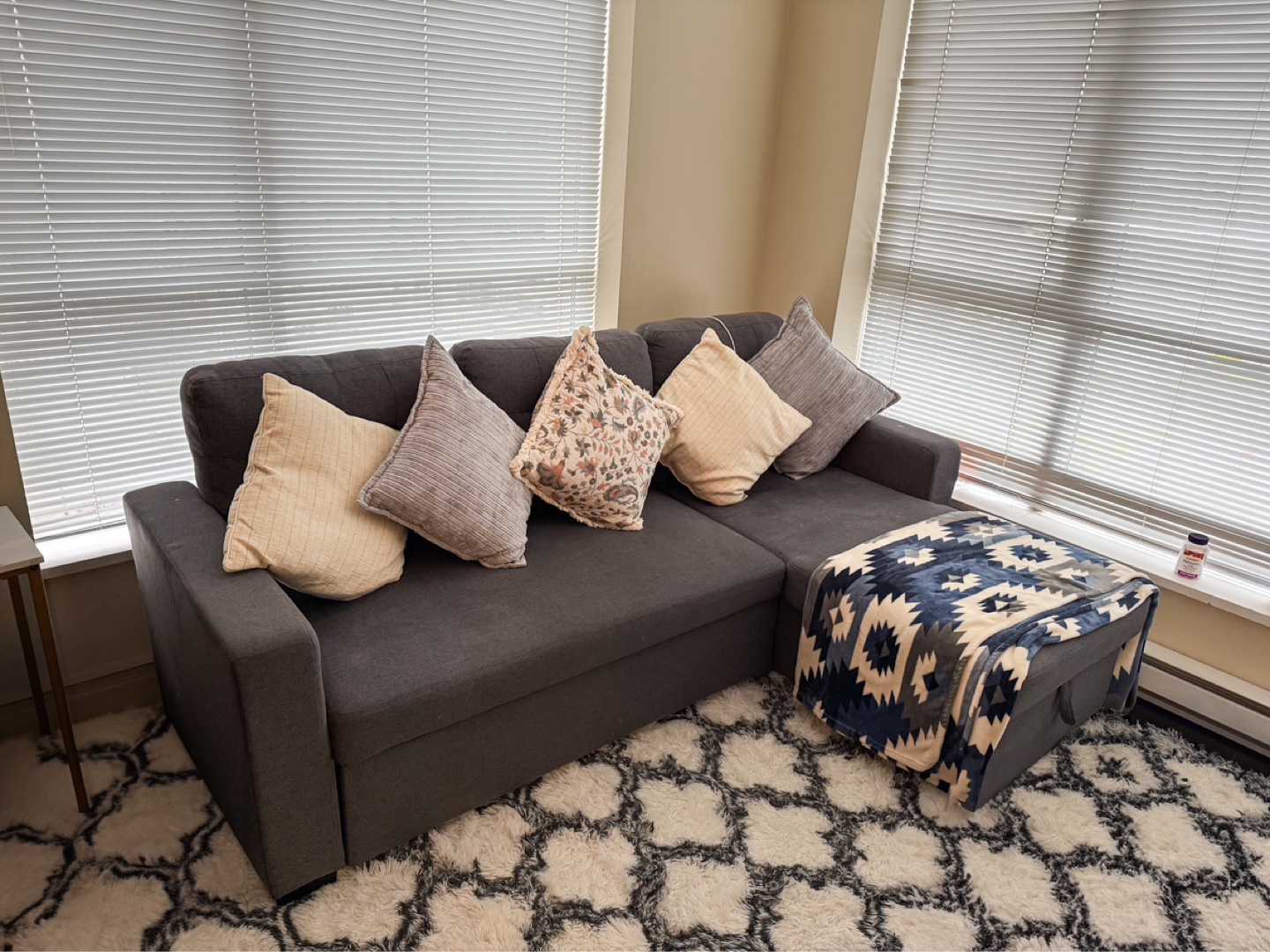 Grey Sectional Sofa with Storage