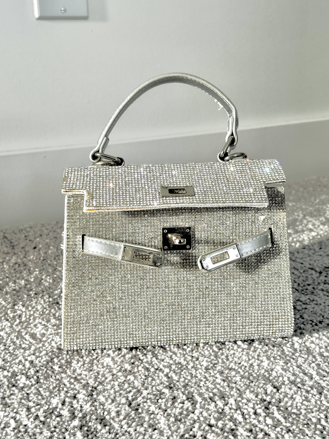 Steve Madden Silver Rhinestone Mini Handbag - photo 2