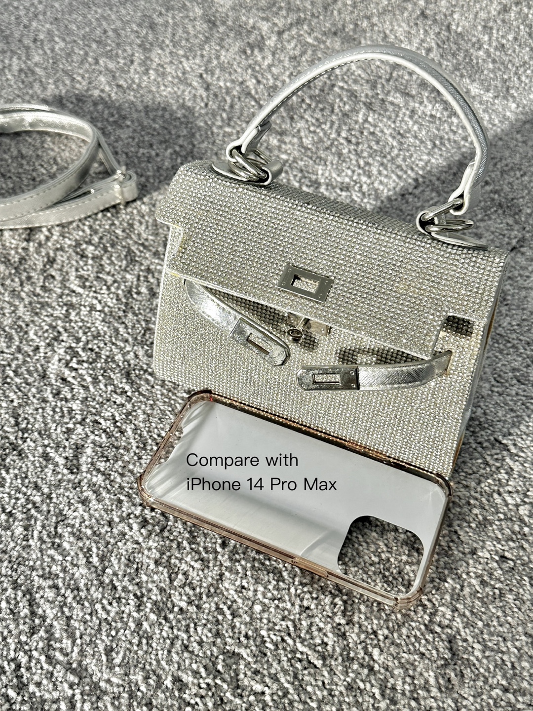 Steve Madden Silver Rhinestone Mini Handbag - photo 4