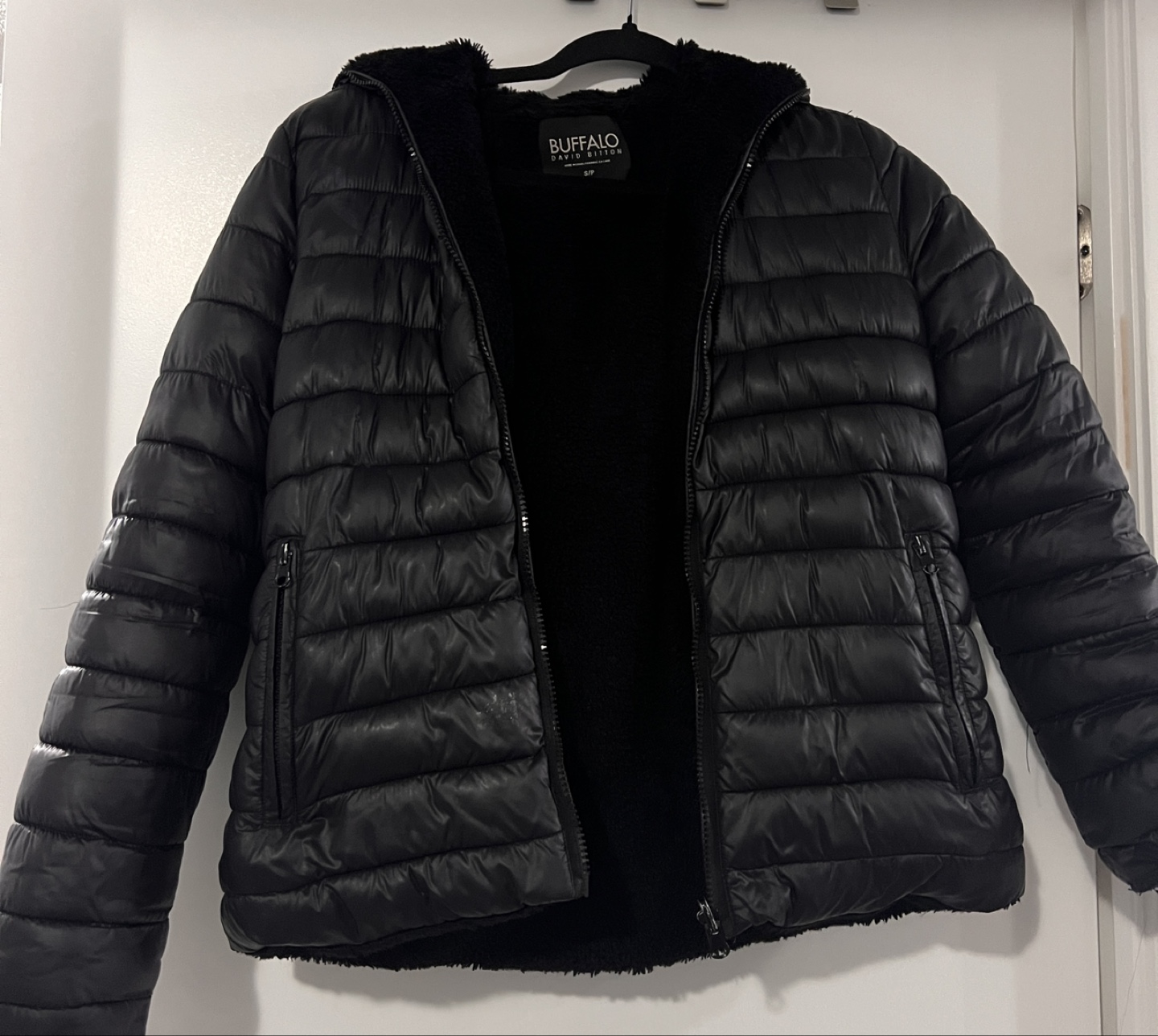 Buffalo David Bitton Black Puffer Reversal Jacket Size S/P