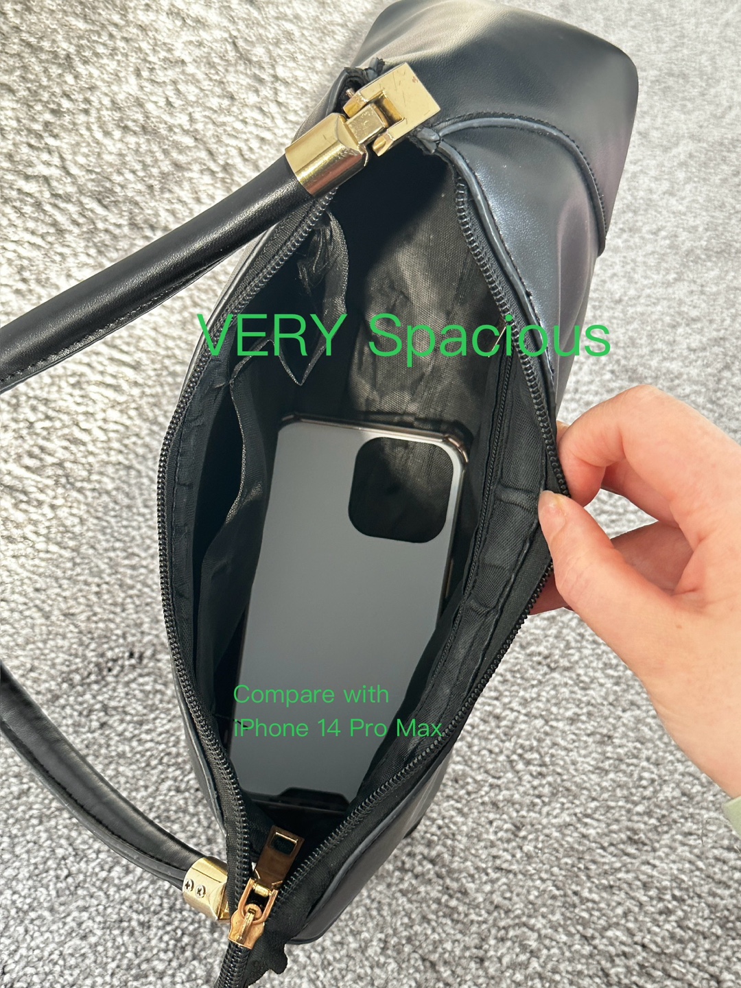 Black baguette shoulder bag - photo 3