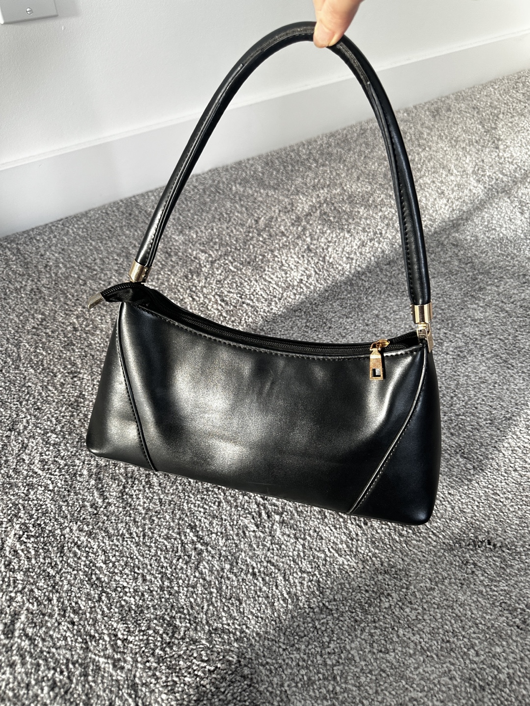 Black baguette shoulder bag - photo 2