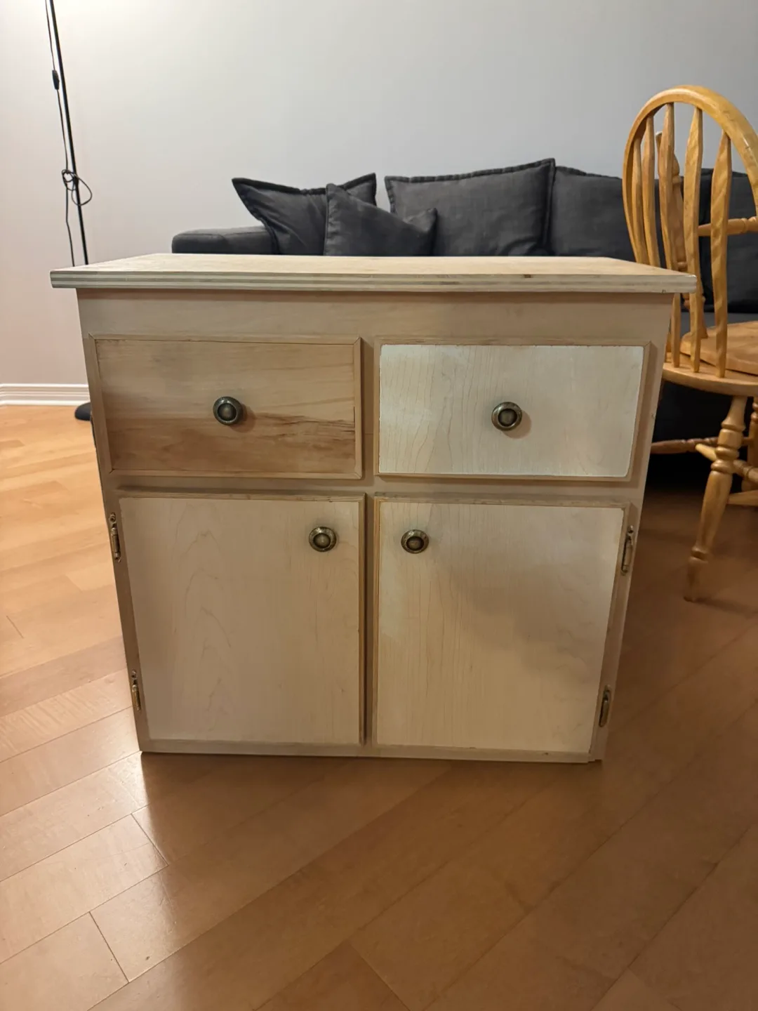 Wooden cabinet with drawers thumbnail