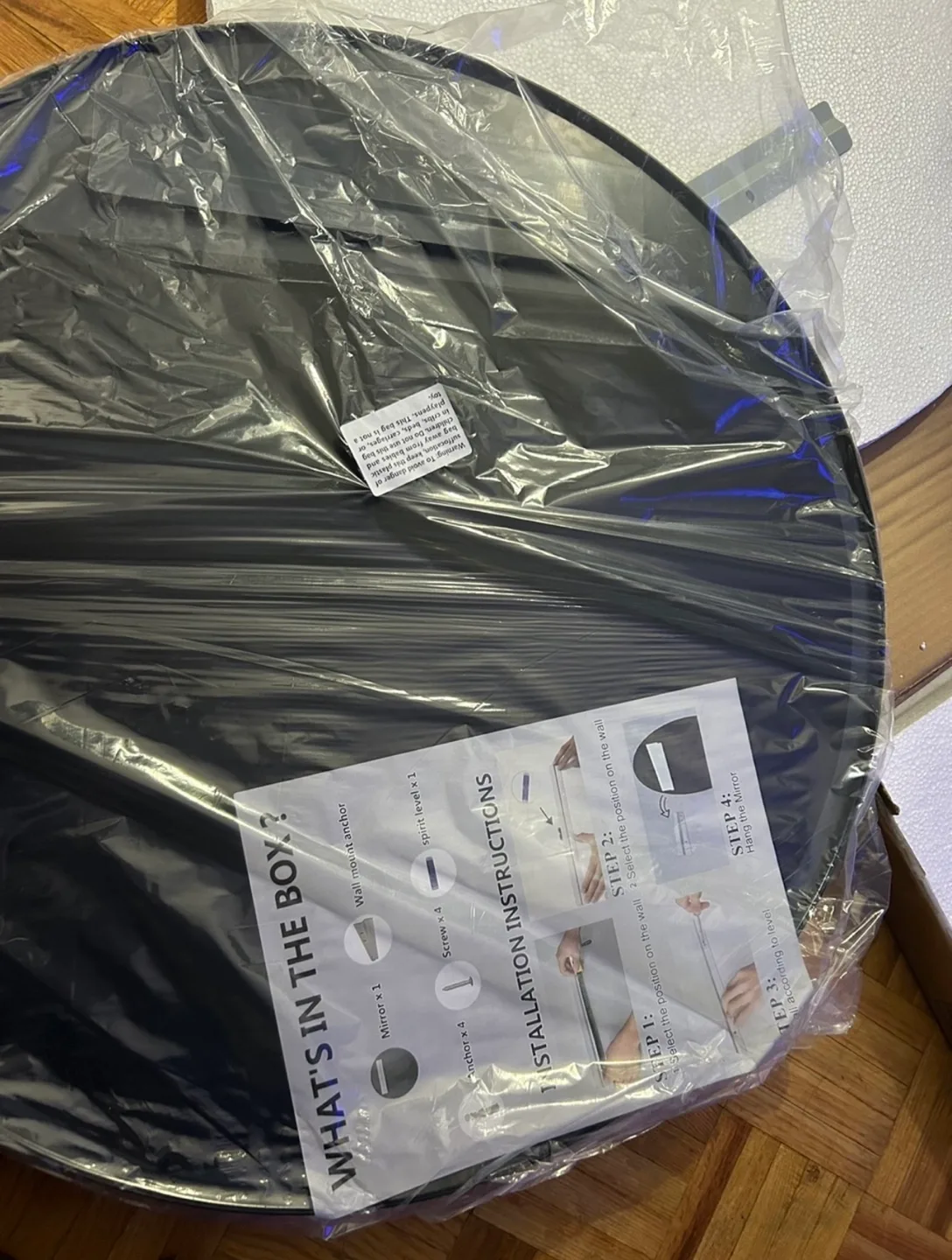 Brand New Black 24 Inch Round Mirror image indicator(4)