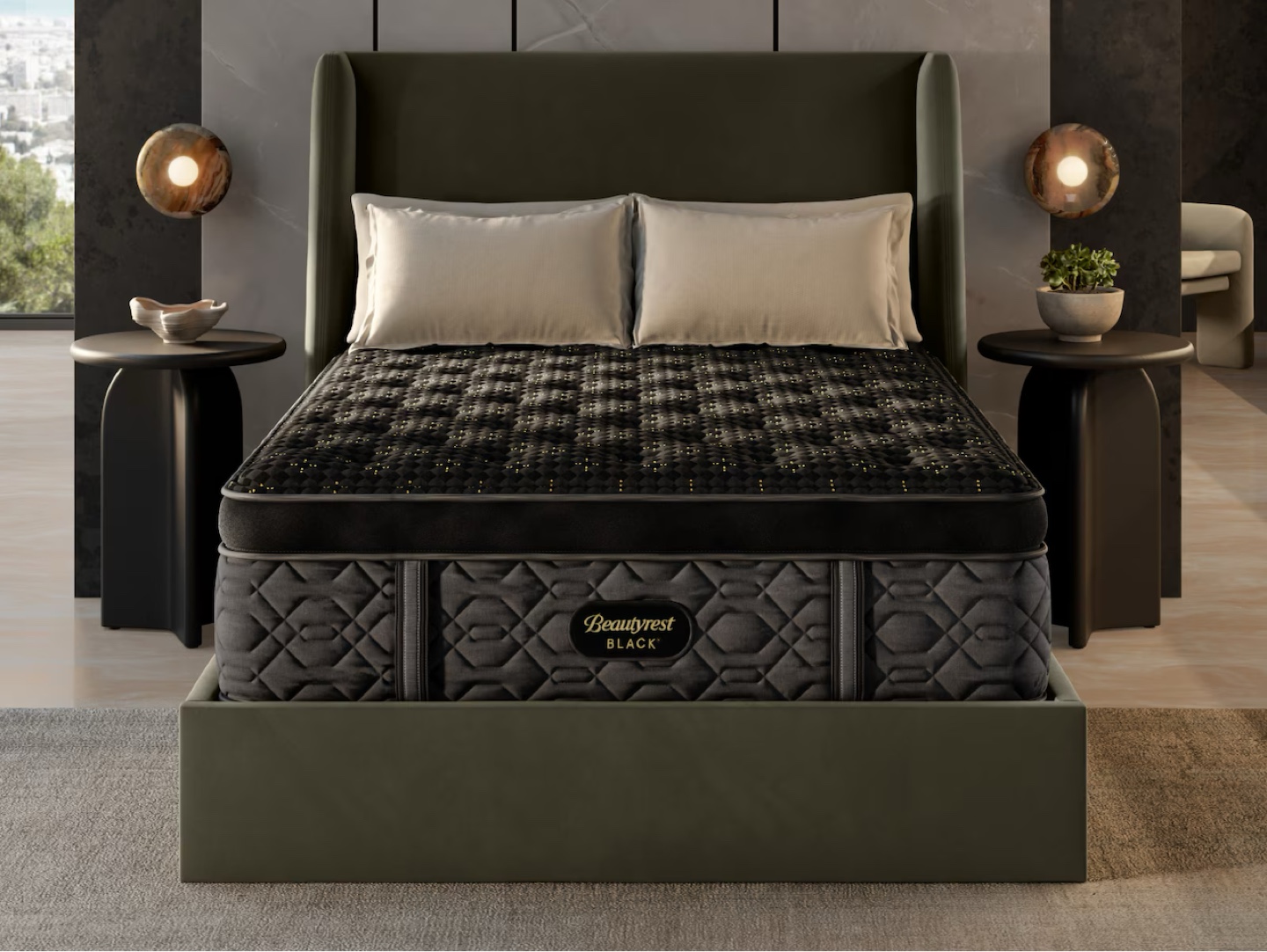 Beautyrest Black  Series Four Medium Summit Pillow Top King Size