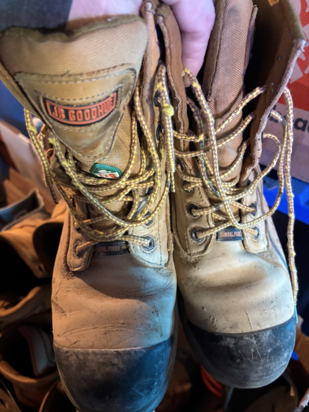 Used J&B Goodhue Men's Size 9.5 Wheat Work Boots - photo 3