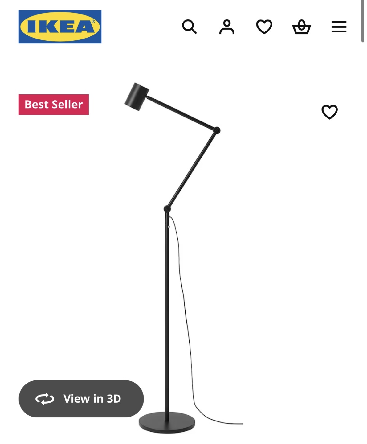 IKEA Black Floor Lamp - photo 3