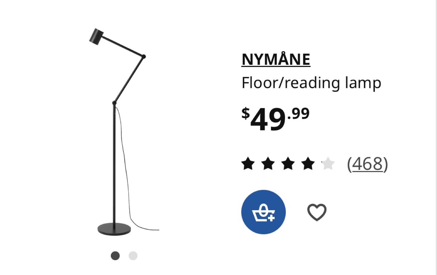 IKEA Black Floor Lamp - photo 4