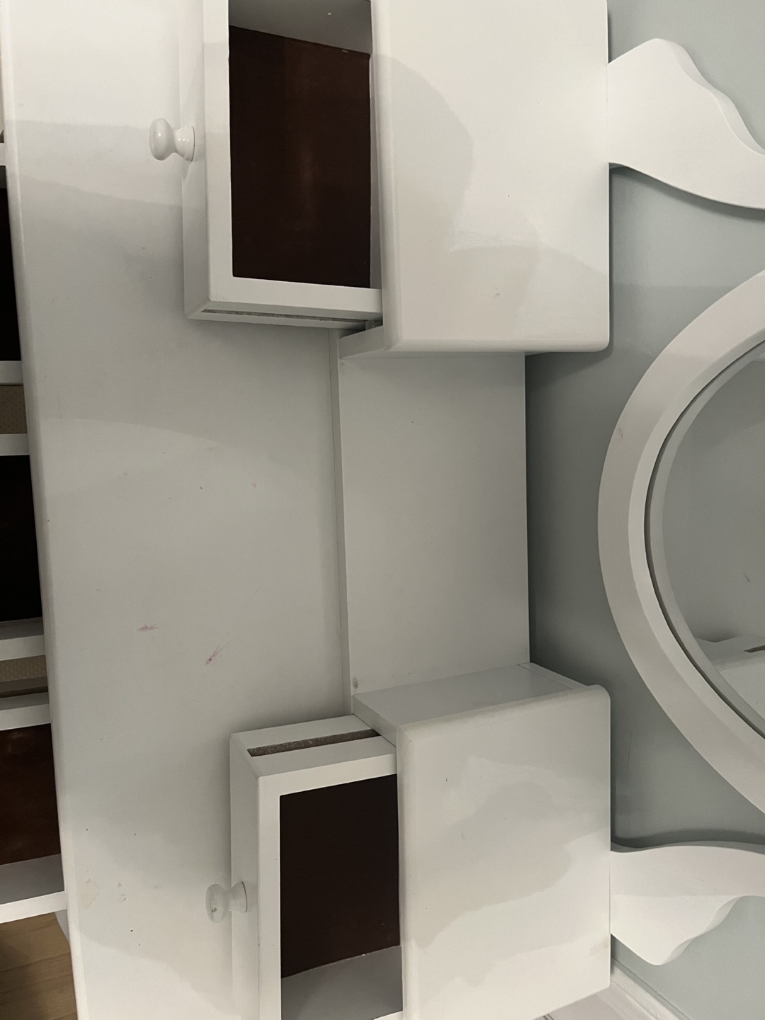 White Vanity Set with Mirror and Stool - photo 4