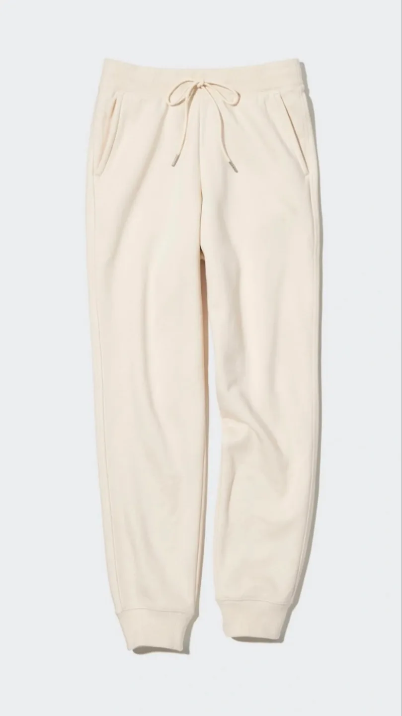 Women UNIQLO Off White Fleece-Lined Jogger - Size Small image indicator(5)
