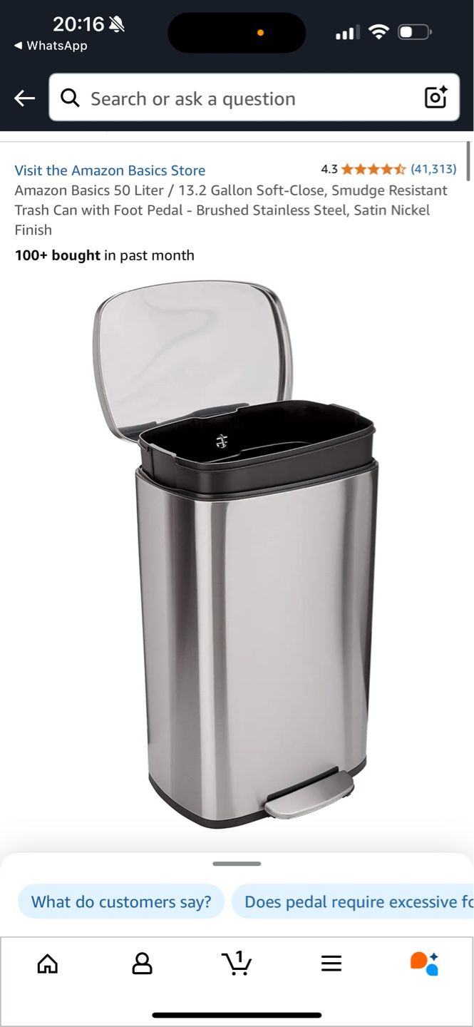 13.2 Gallon Foot Pedal Trash Can - photo 2