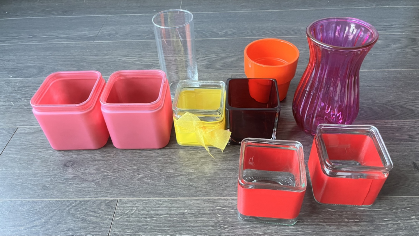 Assorted Glass and Ceramics Vases and Flower Pots