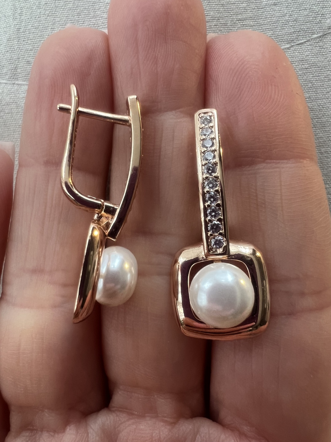 14k pearl earrings