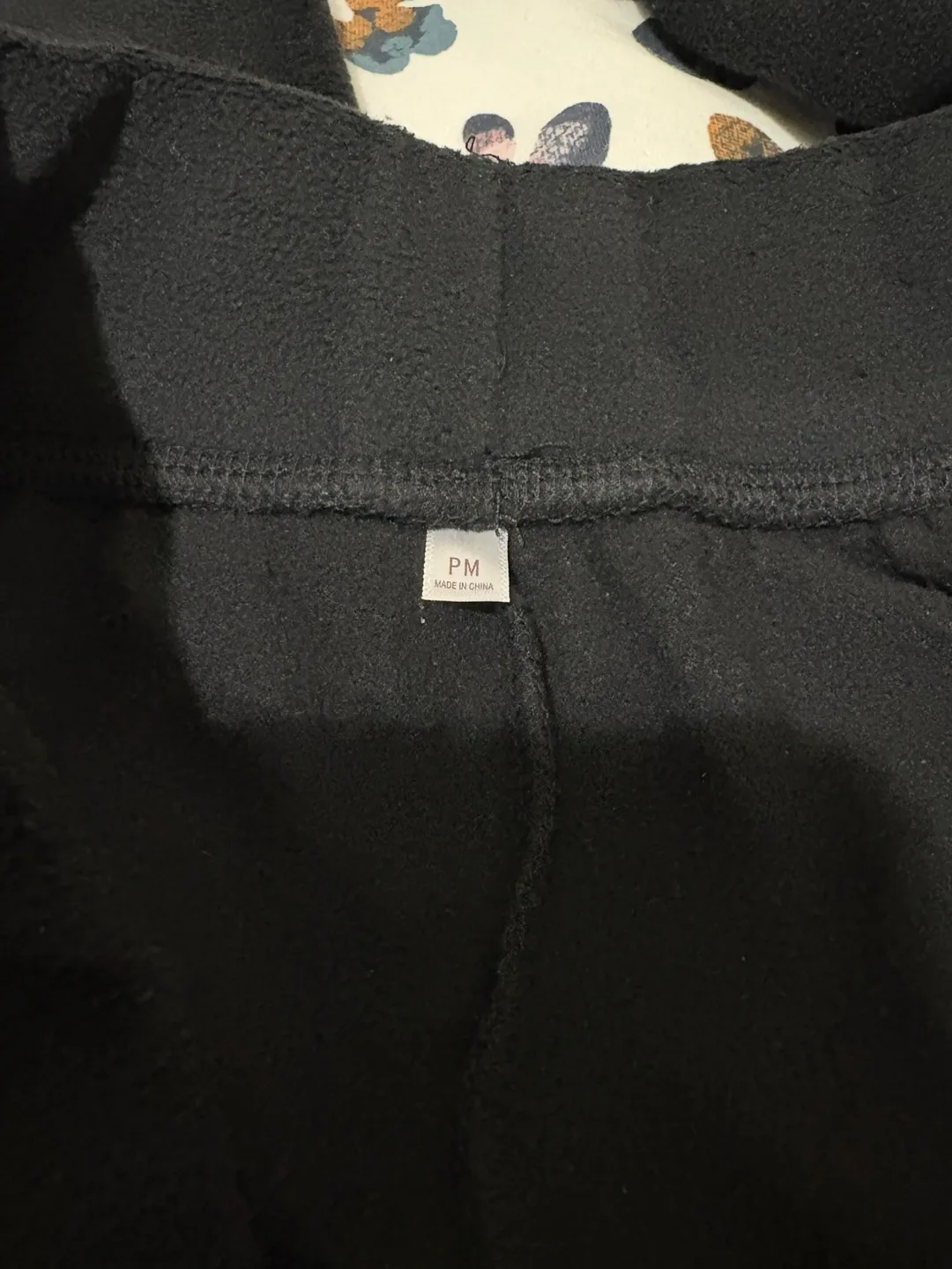 Women's Black Fleece Pants - Size M image indicator(2)