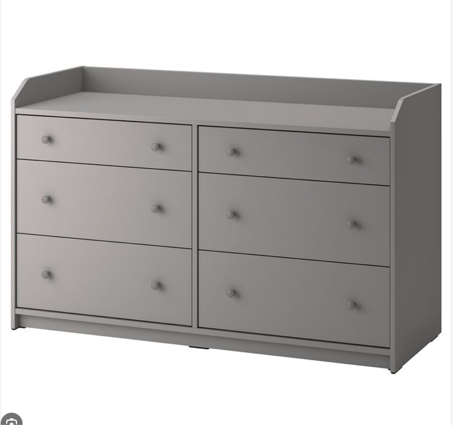 ikea Grey Six-Drawer Dresser