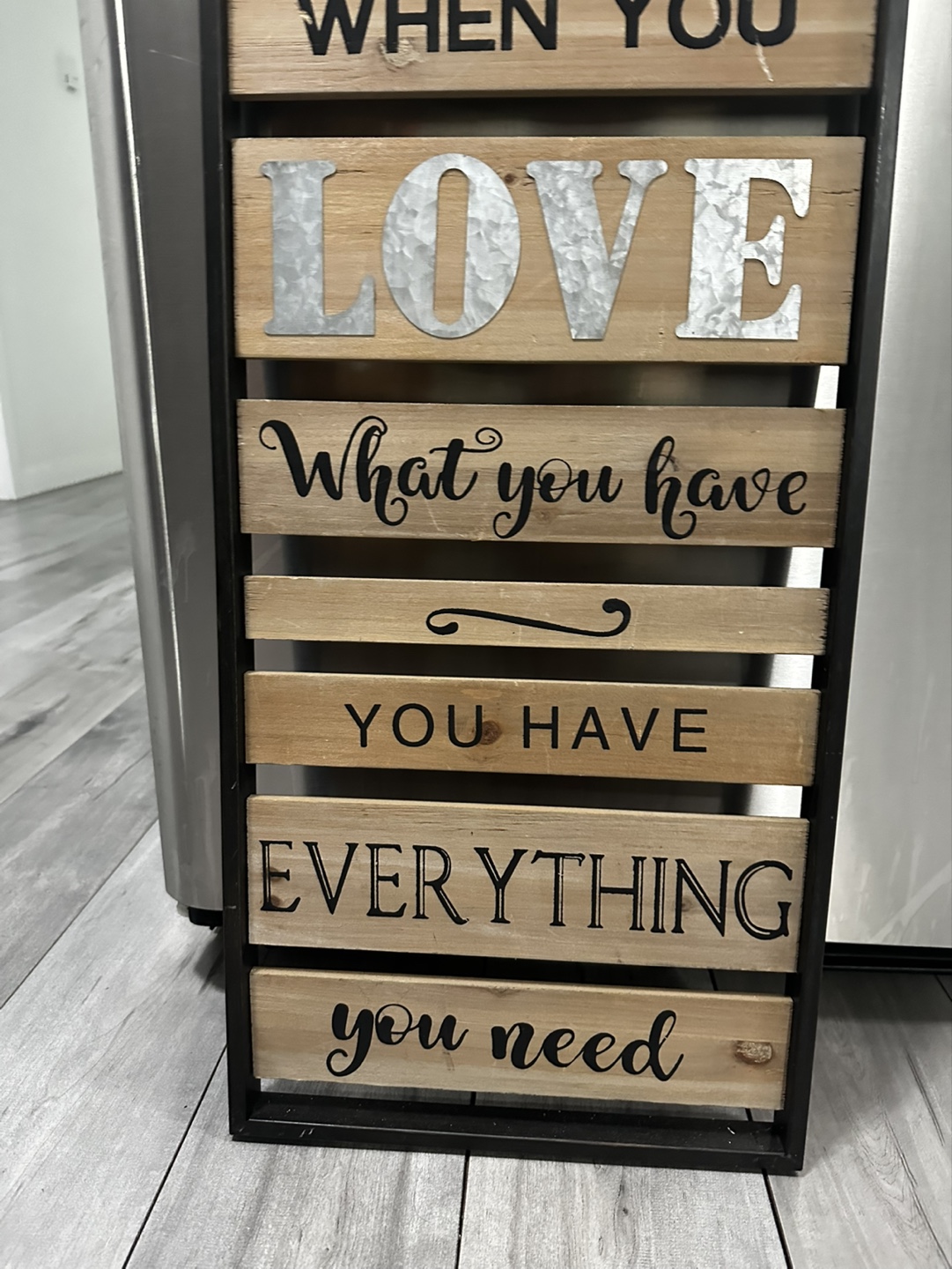 Rustic Wooden Wall Hanging Sign - Inspirational Quote