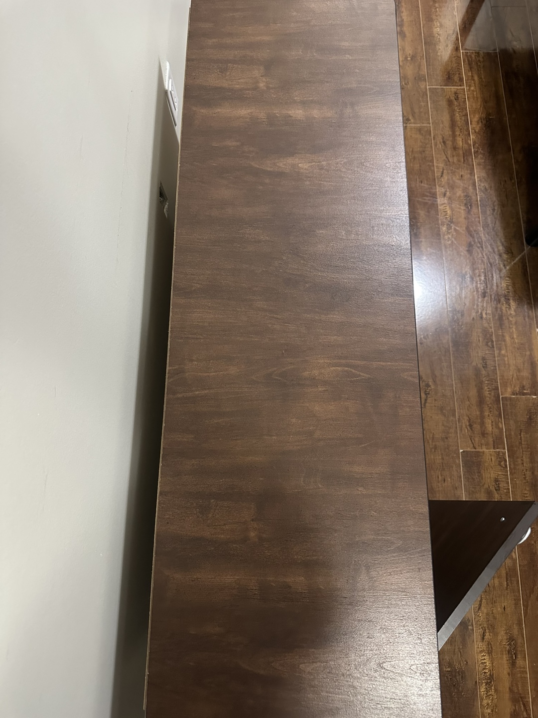 Dark Brown Wooden Cabinet with Two Doors and Shelf - photo 3