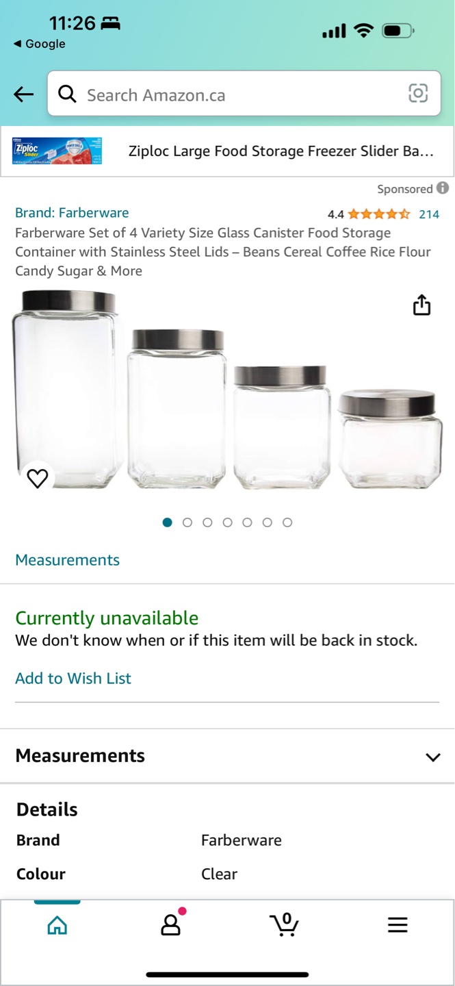 4 Glass Canister / Organizer - photo 2