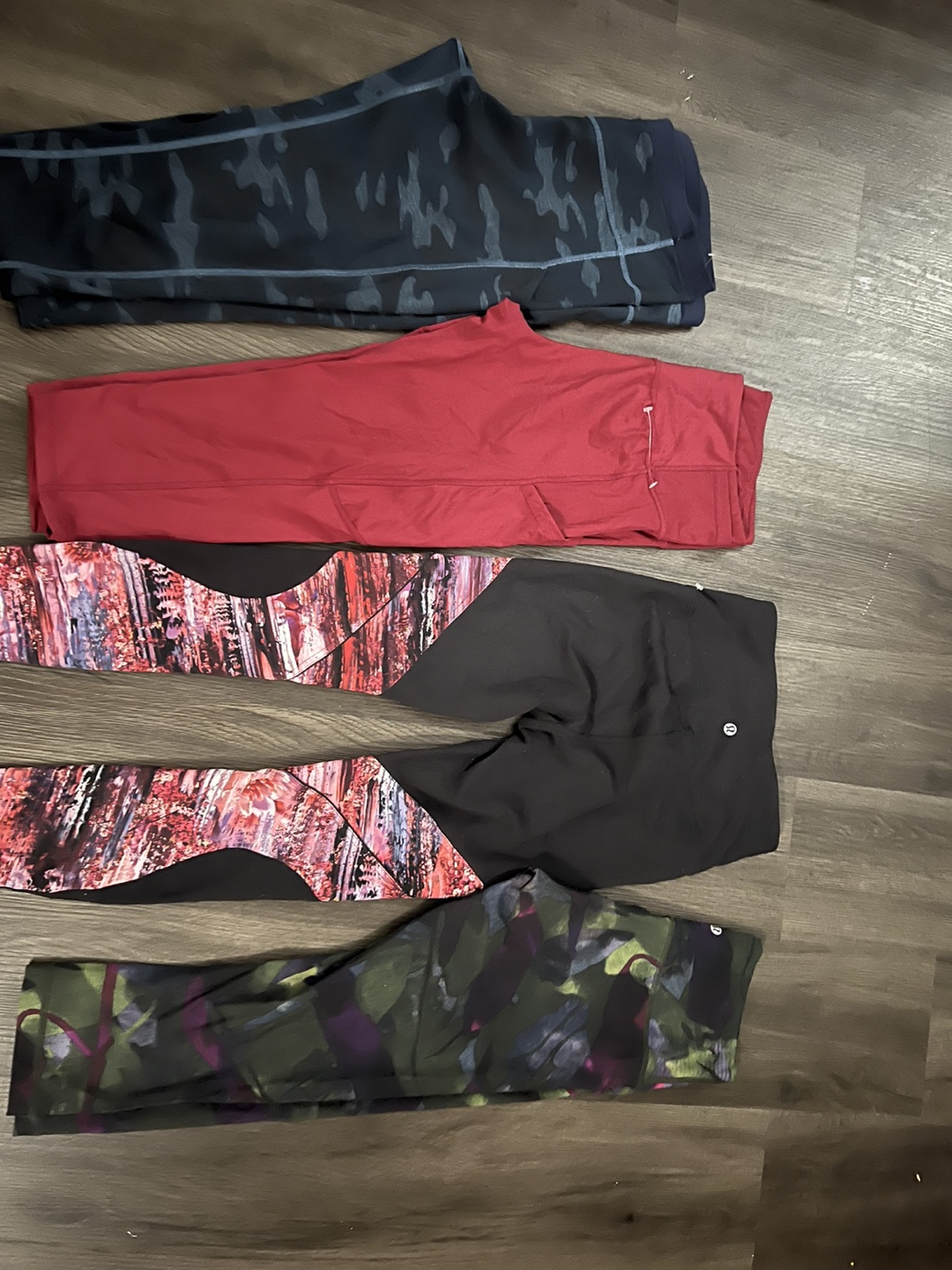 Four pairs of women's leggings