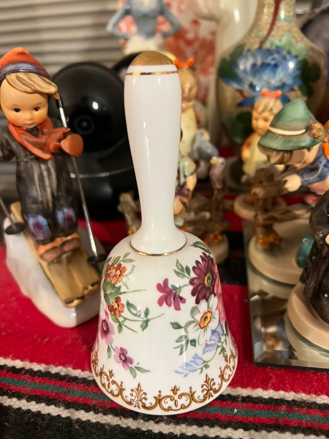 Vintage Porcelain Floral Bell image indicator(4)