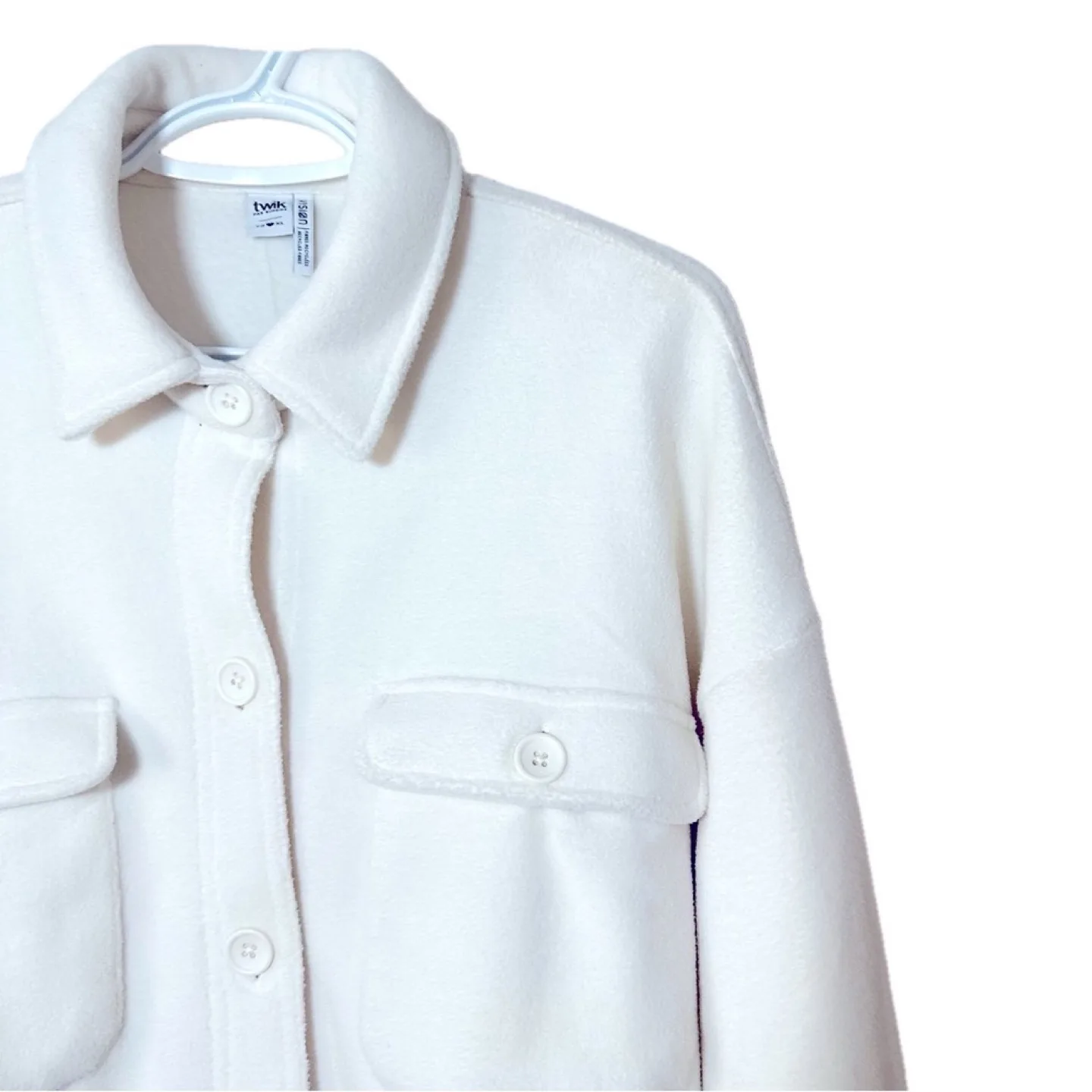 NWT Simons TWIK White Fleece Shirt Jacket image indicator(5)