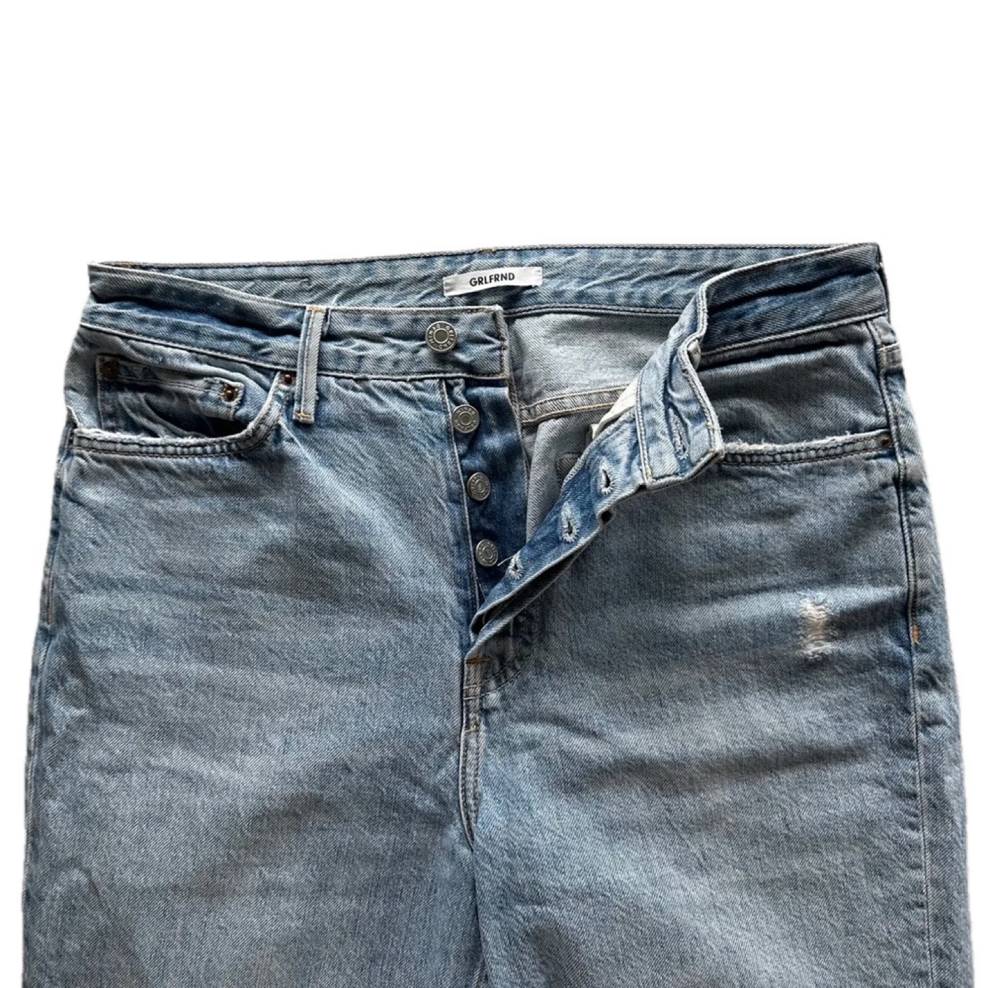 GRLFRND Devon Jeans - Botton Fly Crop Light Wash - Size 29 image indicator(4)