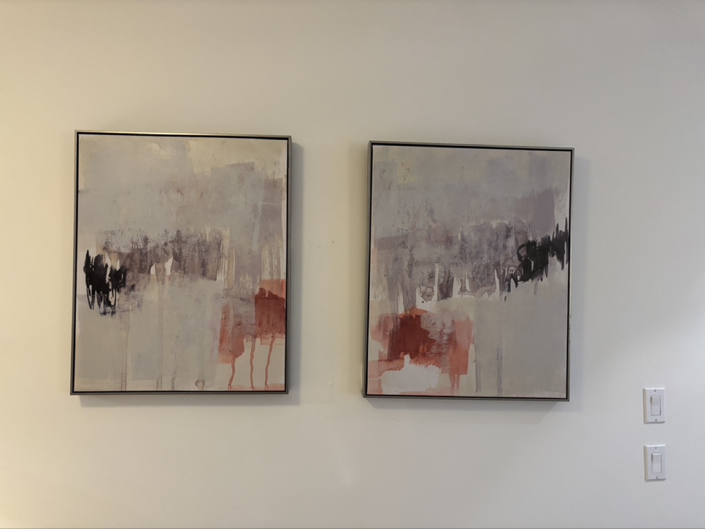 Pair of Abstract Canvas Wall Art