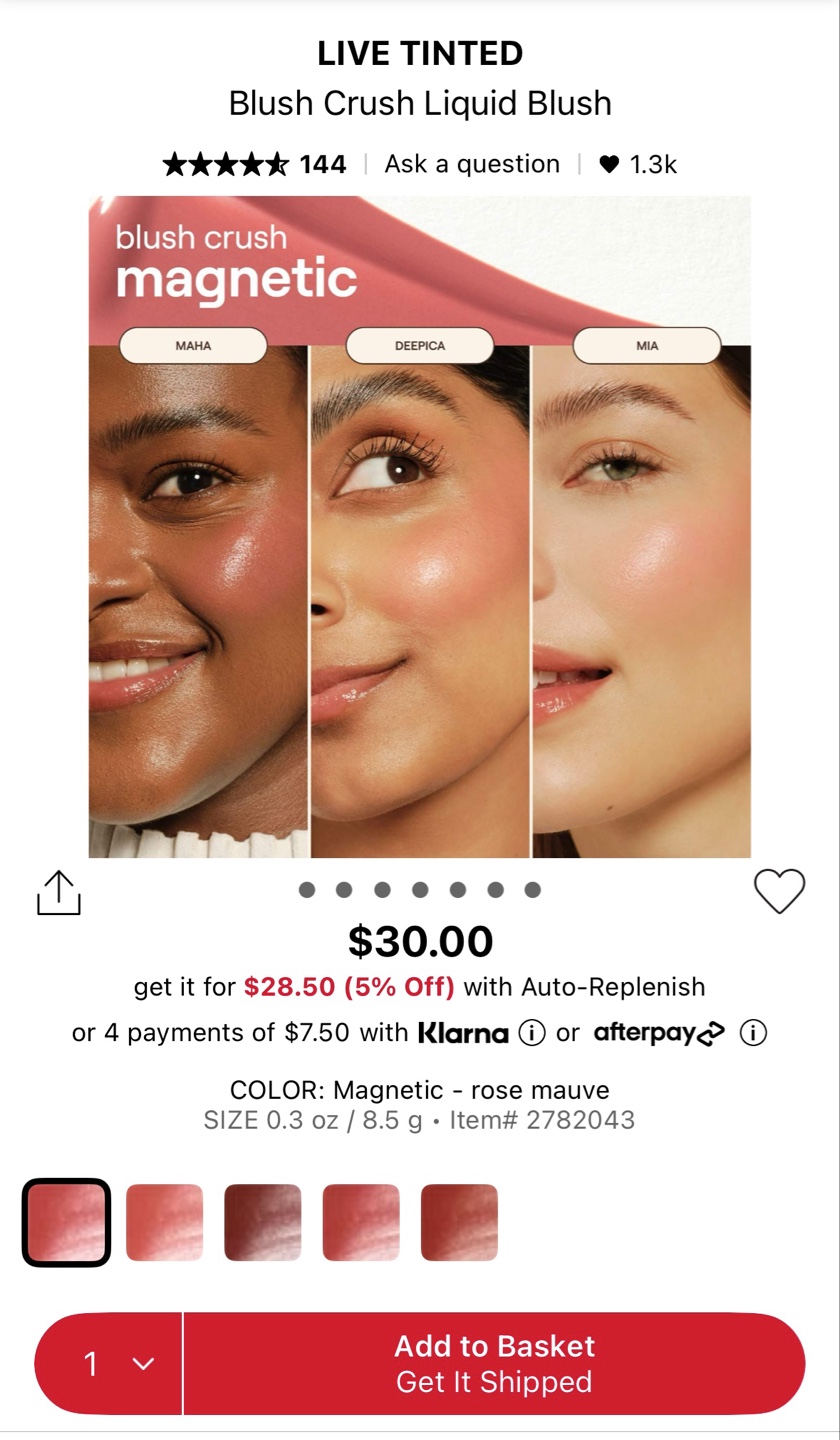 Tinted Live Hueglow Blush Crush Liquid Blush - Magnetic - photo 4
