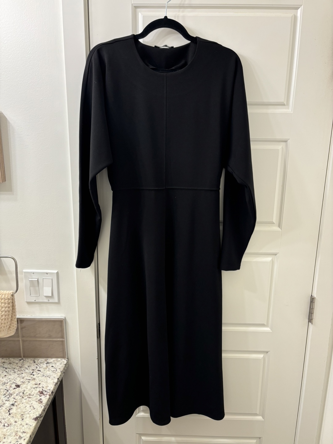 Zara Black Midi Dress Size M