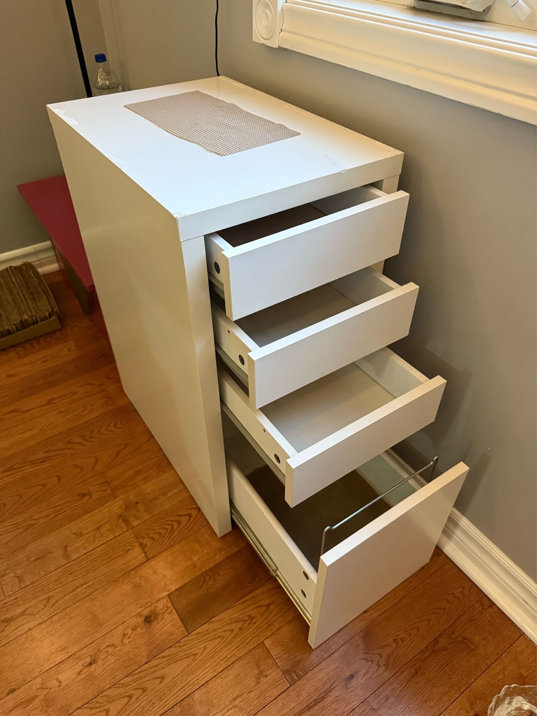 White IKEA MALM 3-Drawer Chest