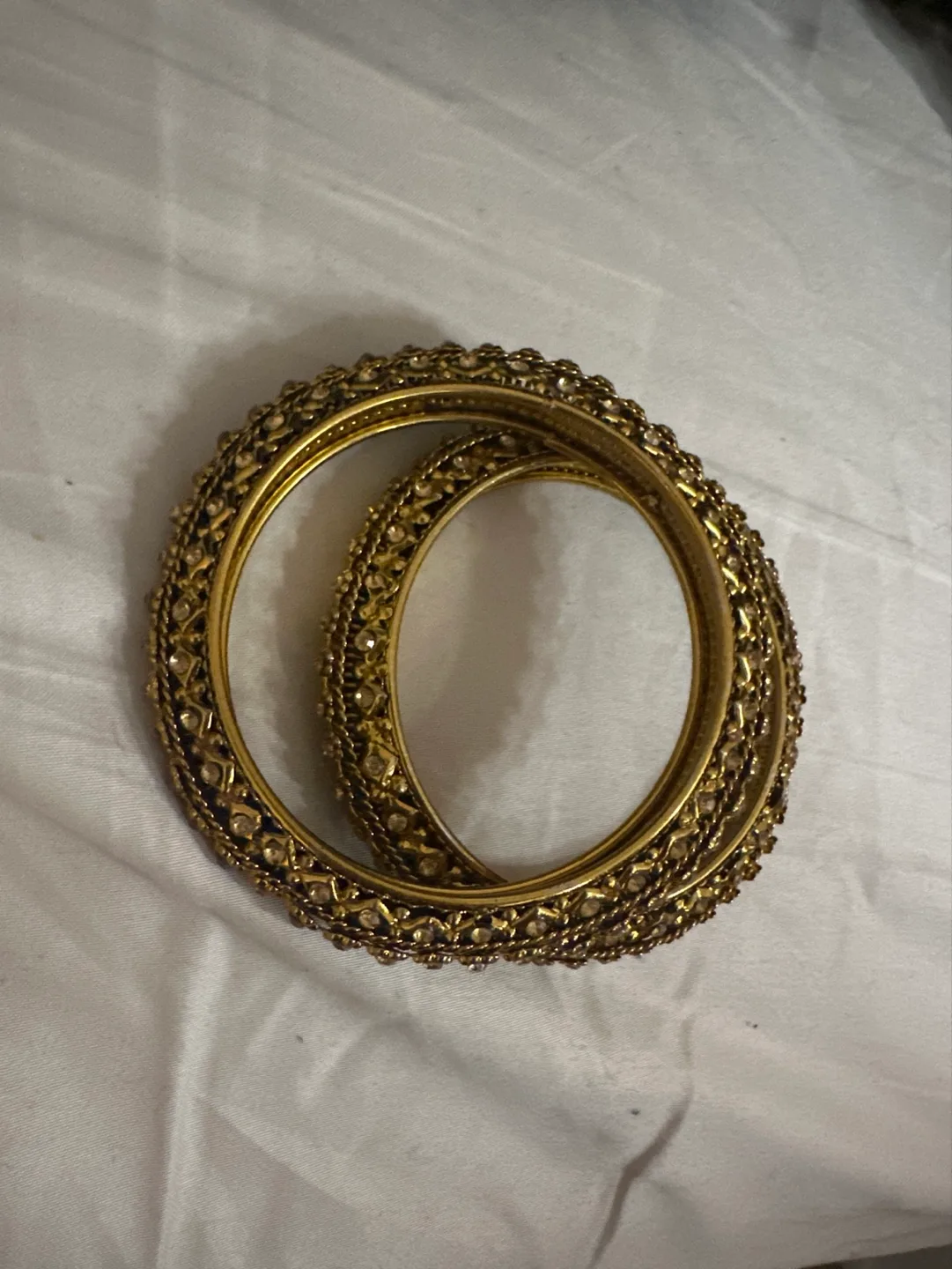 Artificial Gold Bangles Set of Two image indicator(2)