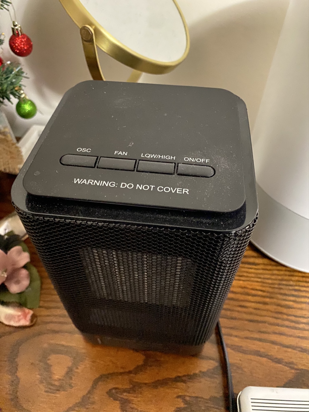 Black Oscillating Ceramic Heater