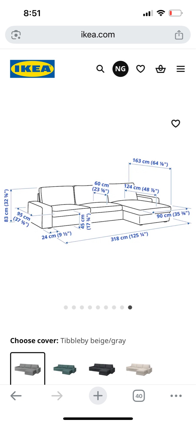 IKEA VALLENTUNA Sectional Sofa - Beige/Grey - photo 4