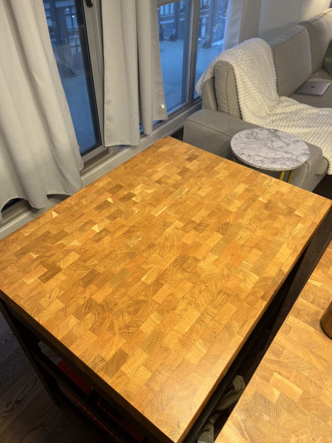 IKEA VADHOLMA Kitchen Island - Black/Oak