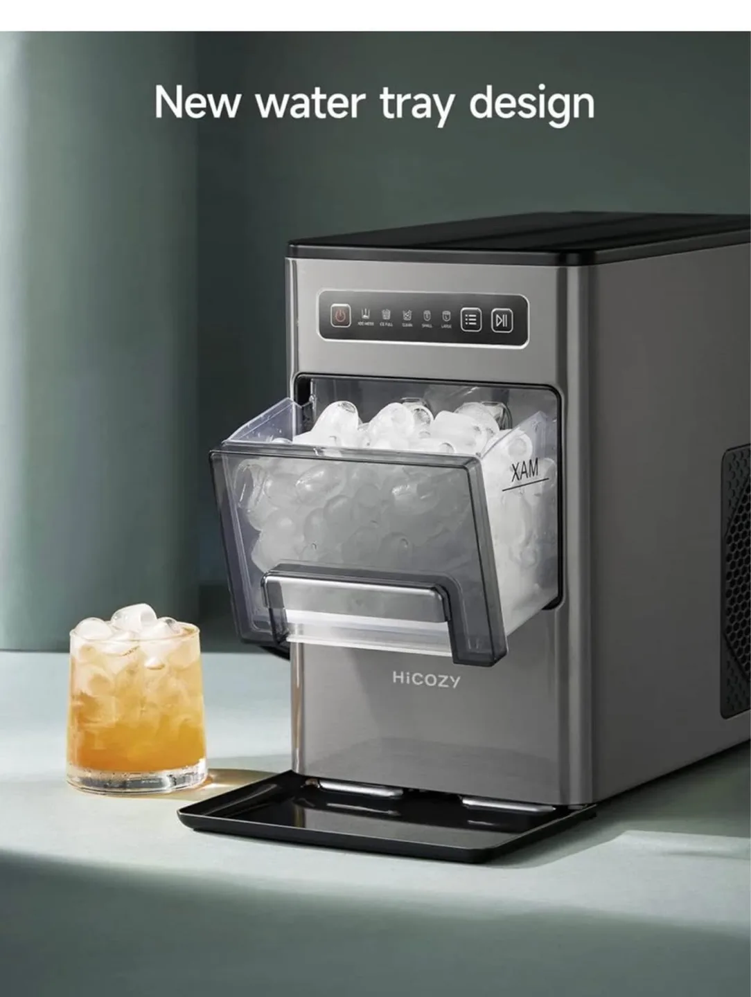 Hicozy Ice Maker Countertop, Ice in 6-8 Mins, Self-Cleaning image indicator(4)