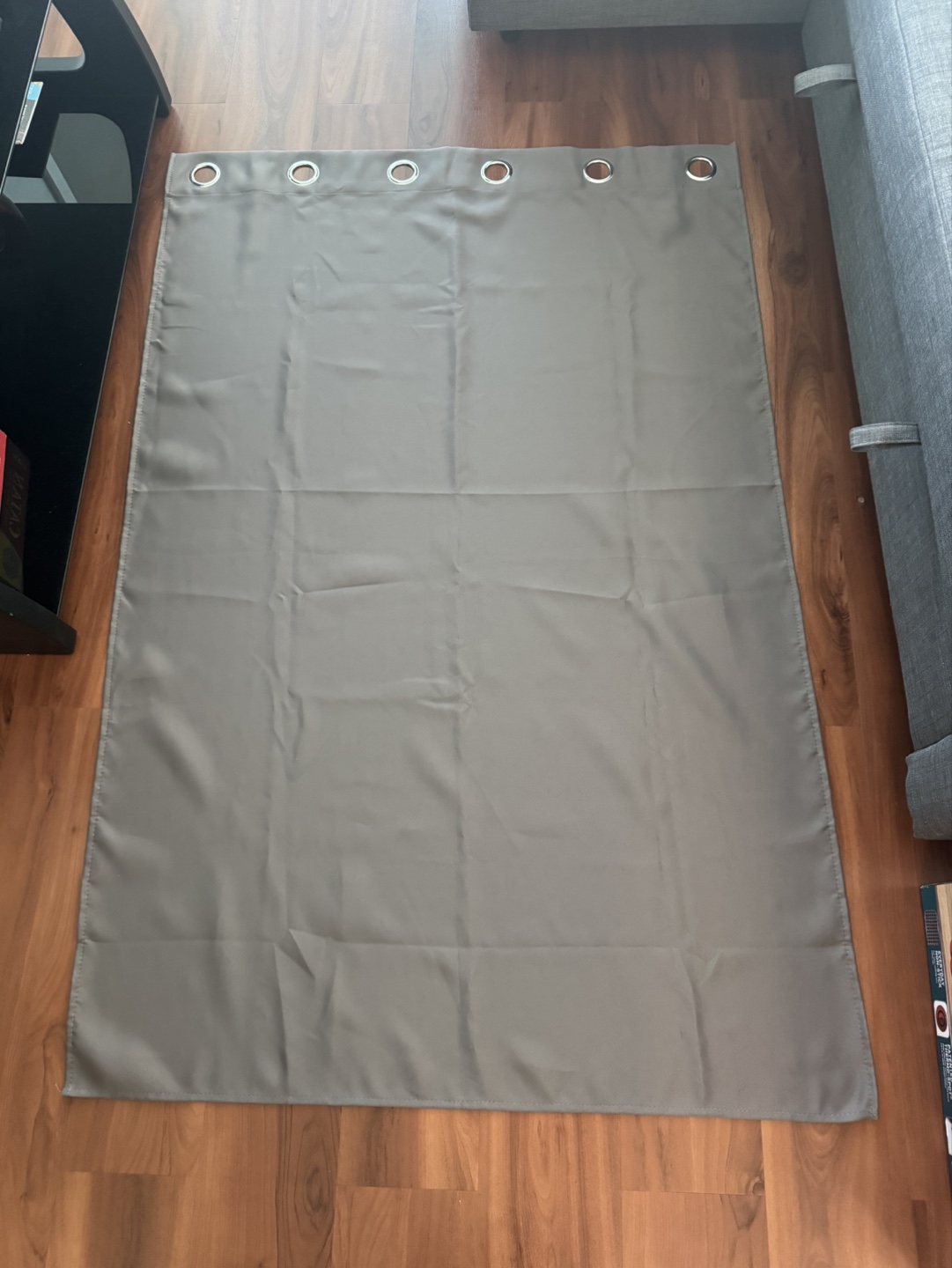 Grey Blackout Curtains with Grommets - photo 2