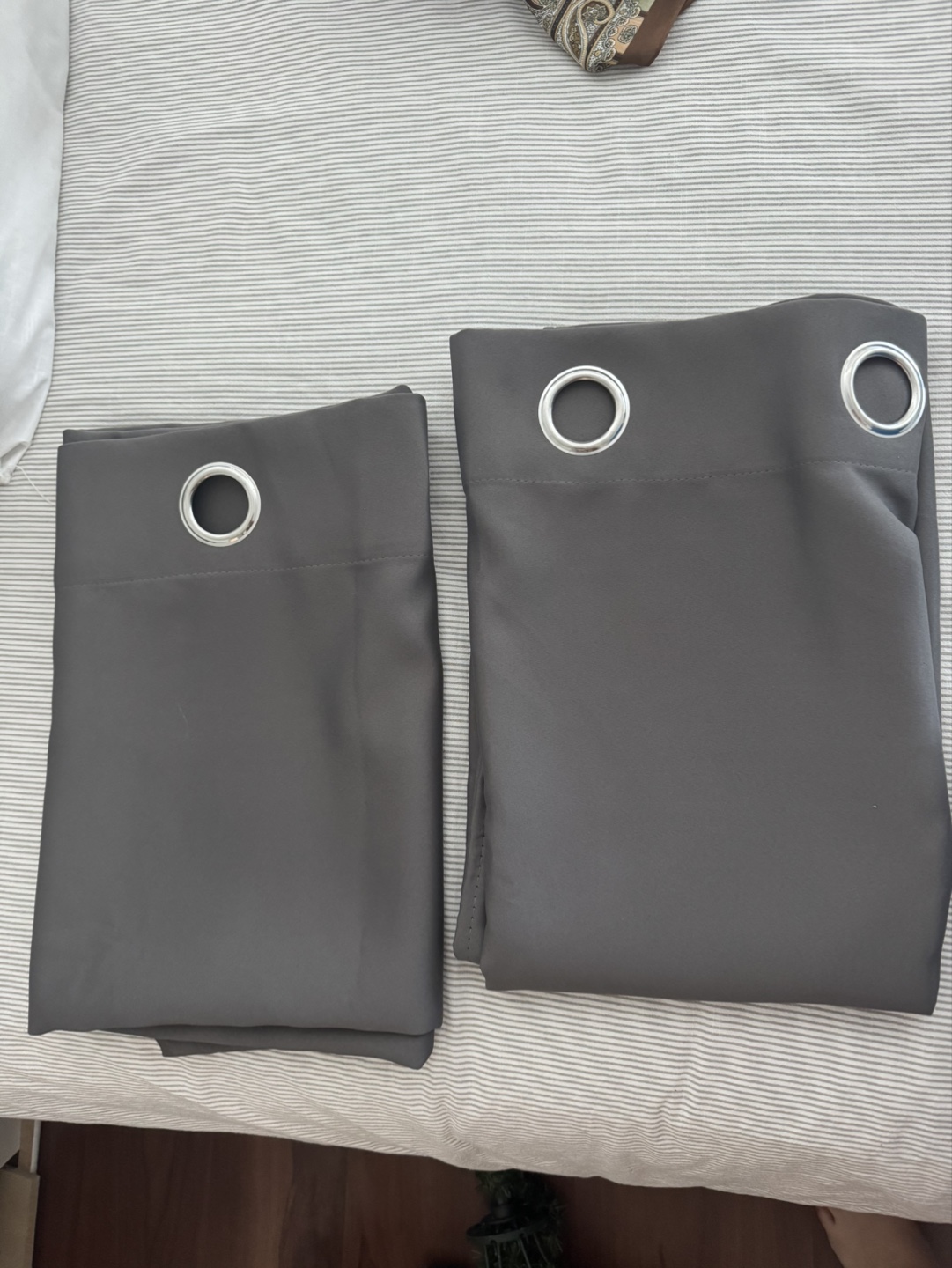 Grey Blackout Curtains with Grommets