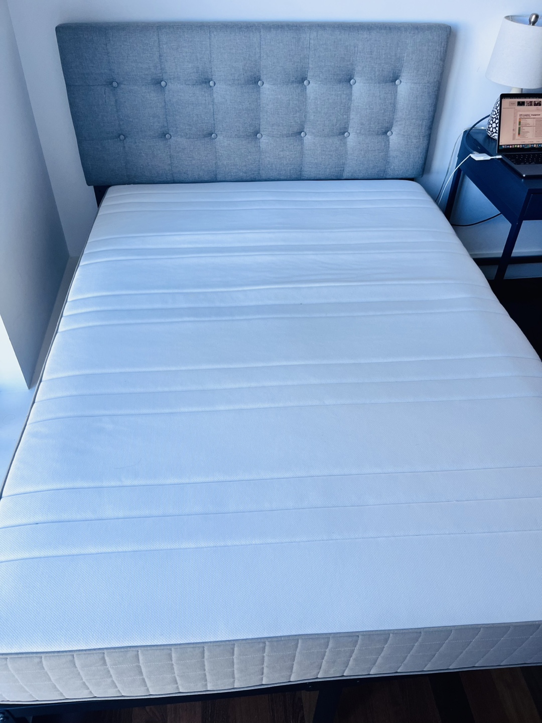 Full IKEA Mattress with Grey Headboard - photo 2