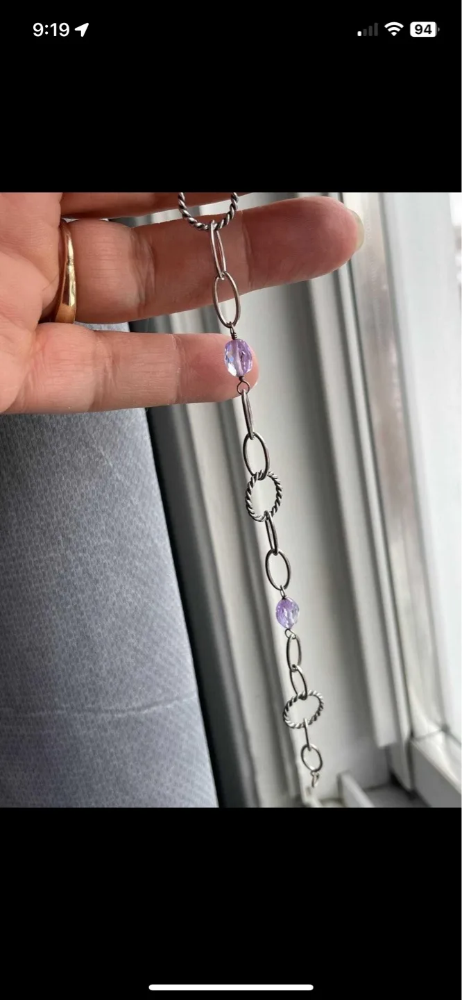 BOMA Sterling Silver Bracelet with light purple amethyst. image indicator(4)